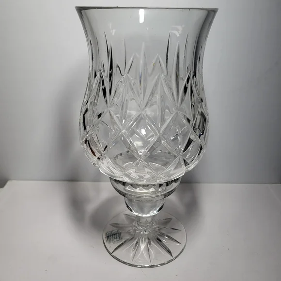 Illusions By Samobor Vintage, 2-piece Hand-Blown Crystal Hurricane Candle Holder - Picture 1 of 10